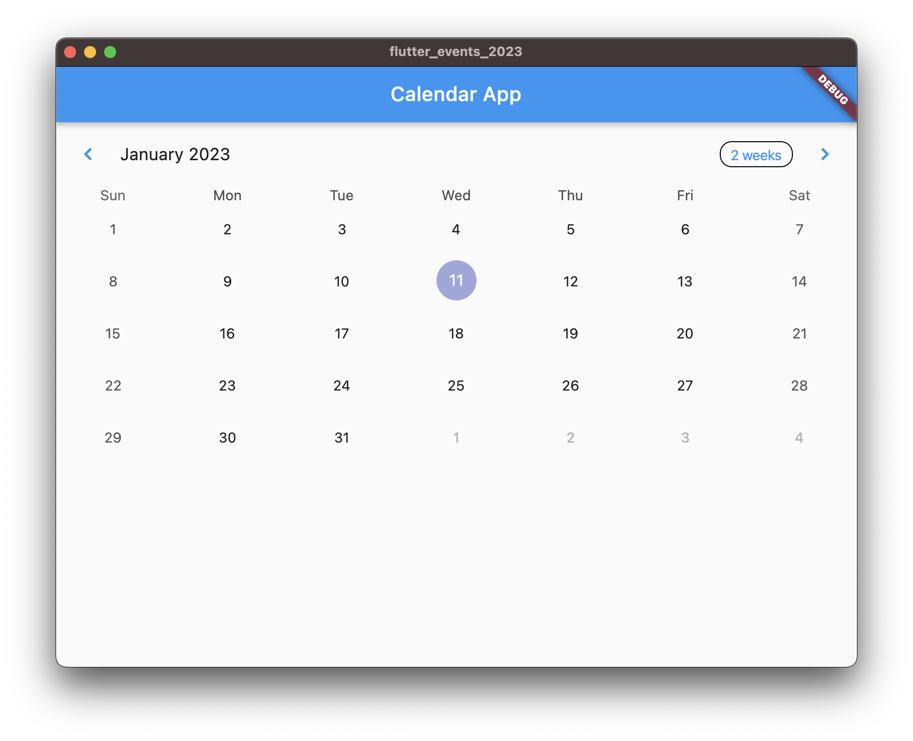 Display Calendar